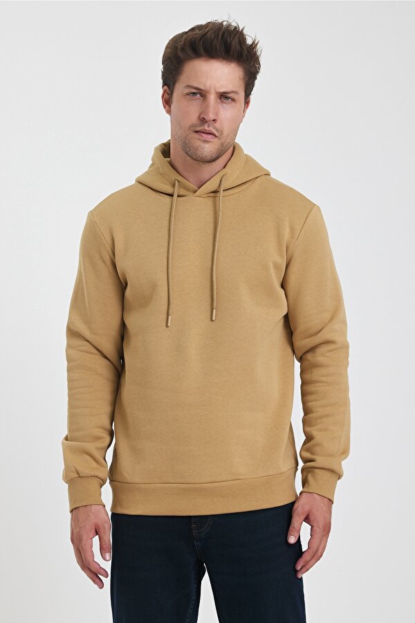 Rodi 3 İp Şardonlu Kapuşonlu Cepsiz Sweatshirt RD24KE054902