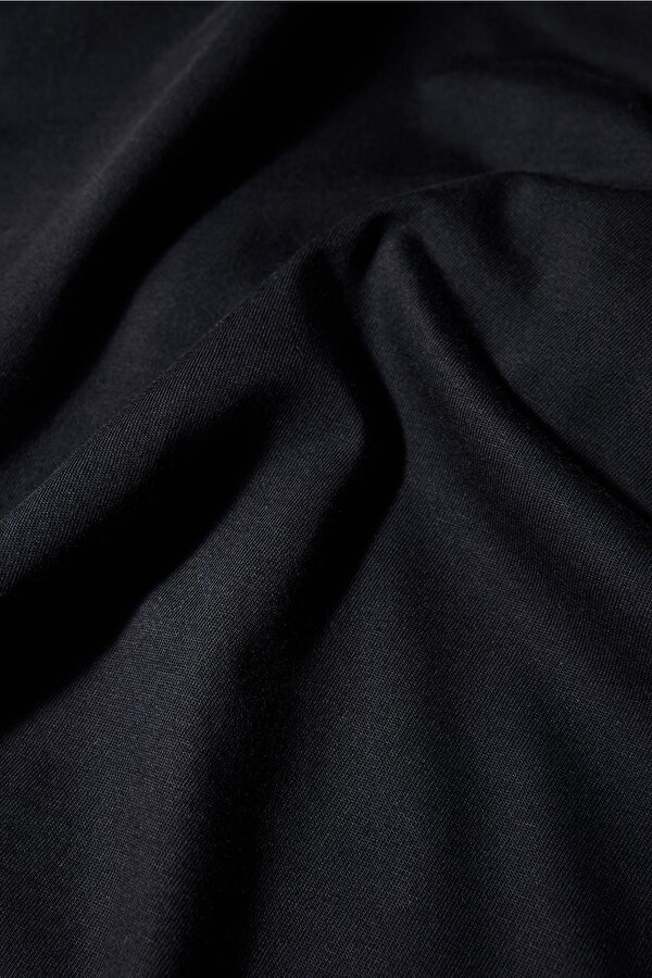 Tudors Unisex 2'li Paket Siyah Slim Fit Dar Kesim %100 Pamuk Bisiklet Yaka Tişört