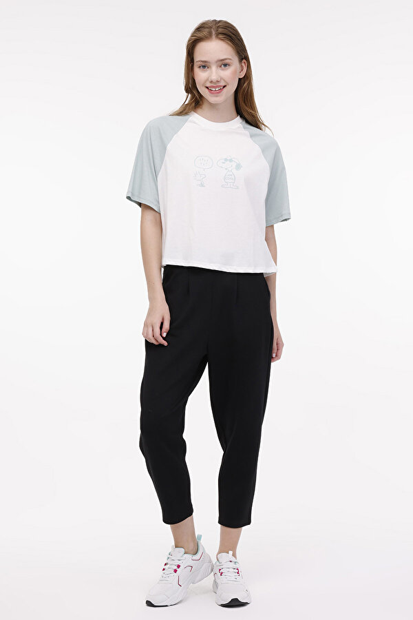 Lumberjack WL PIGPEN 11GFL1004 4FX Ekru Kadın Kısa Kol T-Shirt