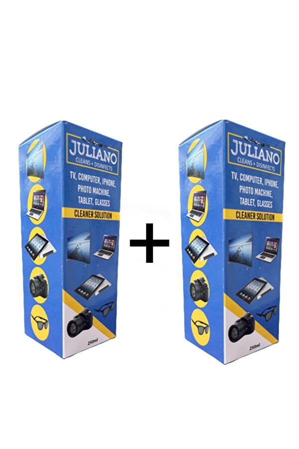 Juliano 2 Adet Gözlük, Led, Ekran, Laptop, Tablet, Bilgisayar, Televizyon, Cep Telefonu, Kamera, Koruyucu Ve Parlatıcı Doğal Temizleme, Temizlik Seti – 250 ML Temizleyici