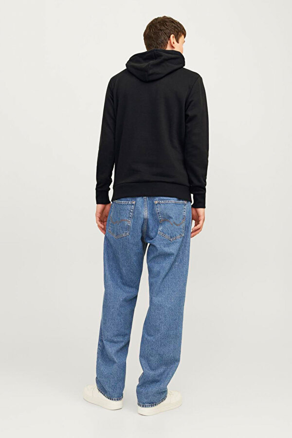 Jack & Jones JJTILEY SWEAT HOOD LN Siyah Erkek Sweatshirt