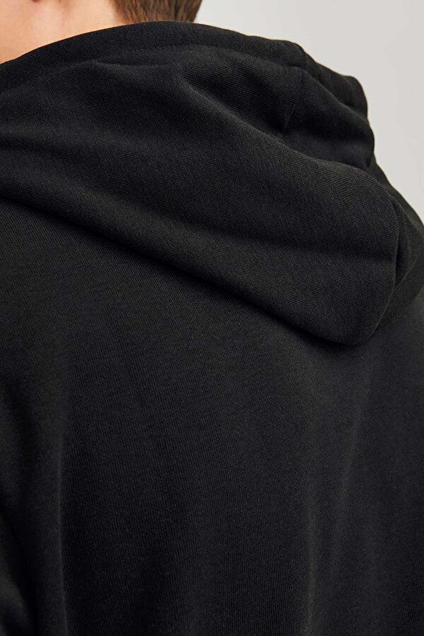 Jack & Jones JJTILEY SWEAT HOOD LN Siyah Erkek Sweatshirt