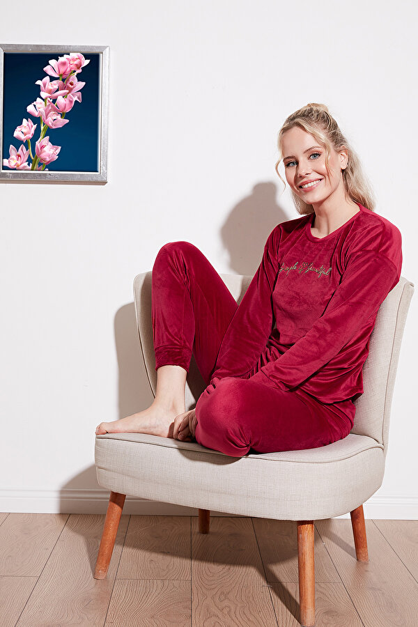 Lela Bayan Pijama Takımı 6094200W4 BORDO