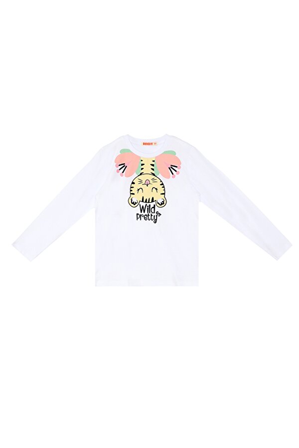 Denokids Süslü Leo Kız Çocuk T-Shirt Tayt Takım