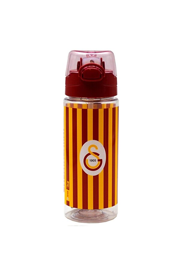 GALATASARAY Çubuk Desenli Plastik Matara 500 ml Kırmızı (24594)
