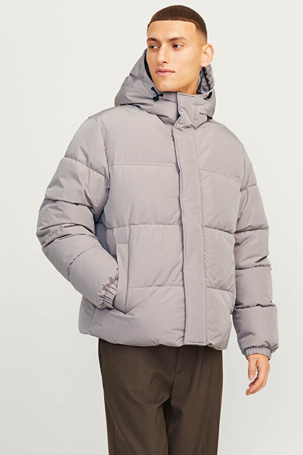 Jack & Jones JJEBRADLEY PUFFER HOOD SN Bej Erkek Mont