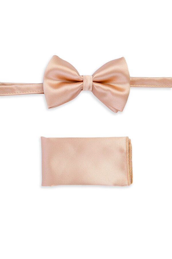 Hatemoğlu Vizon Düz Saten Papyon Mendil Set