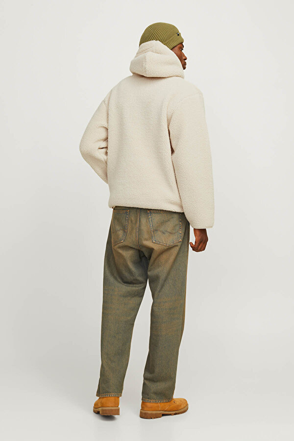 Jack & Jones JORFREDERIKSBERG TEDDY SW Ekru Erkek Polar Sweatshirt