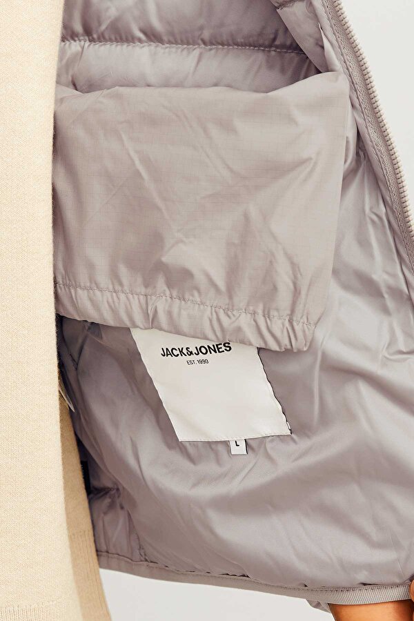 Jack & Jones JJESTATE PACKABLE PUFFER GRI Erkek Mont