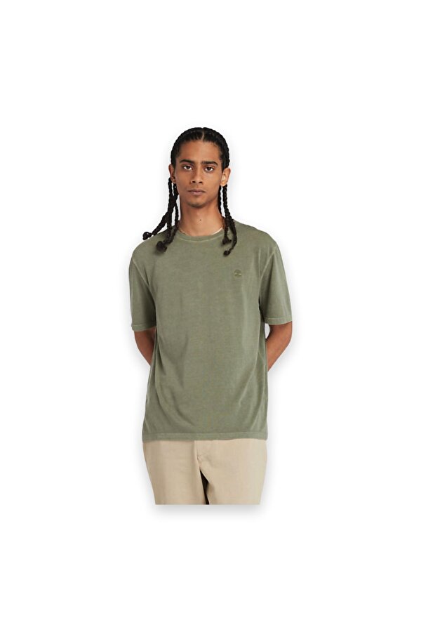 Timberland Tb0A5Yay Garment Dye Sleeve Haki Erkek T-Shirt