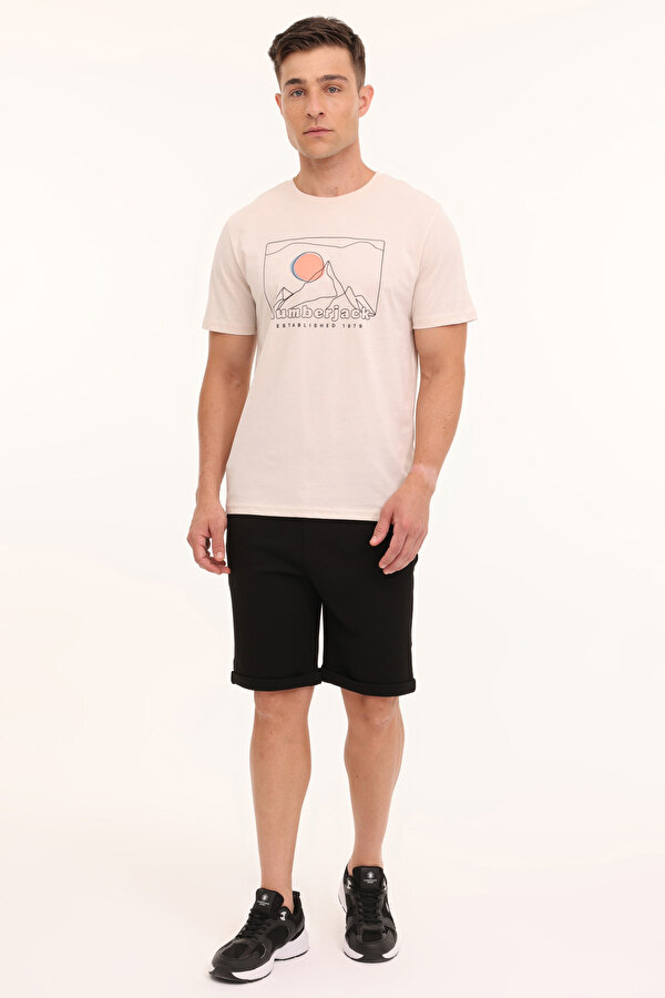 Lumberjack ML GREYS 11URB2028 4PR Taş Rengi Erkek Kısa Kol T-Shirt