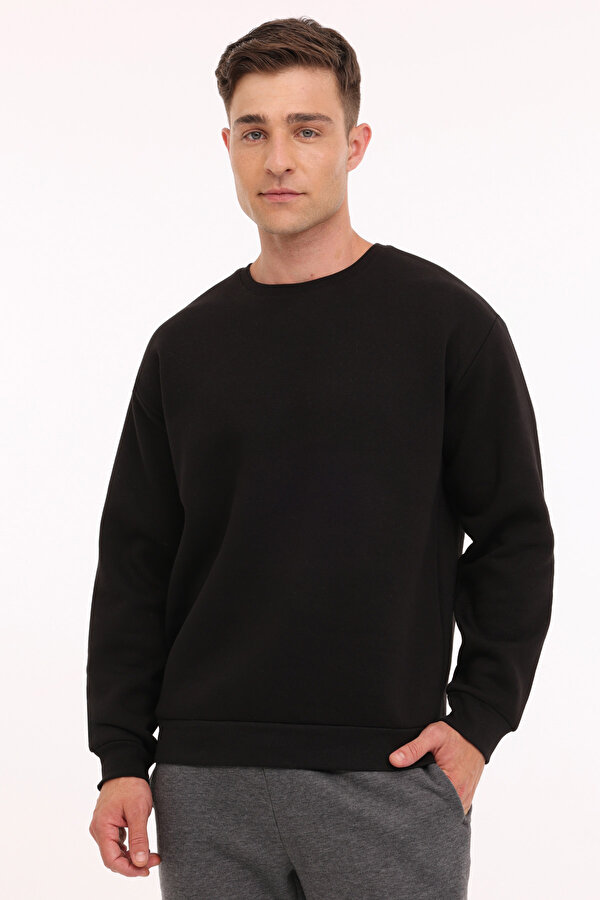 Kinetix MB SN390 C SW 4PR Siyah Erkek Sweatshirt