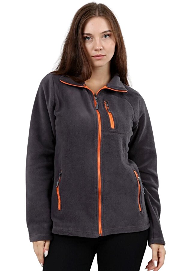 Store Kadın Polar Tam Fermuarlı Outdoor 3 Cepli Spor Polar Ceket