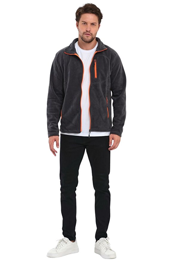 GENIUS STORE GENIUS Store Erkek Polar Tam Fermuarlı 3 Cepli Outdoor Polar Ceket Tactical Flecee POLAR-GNS