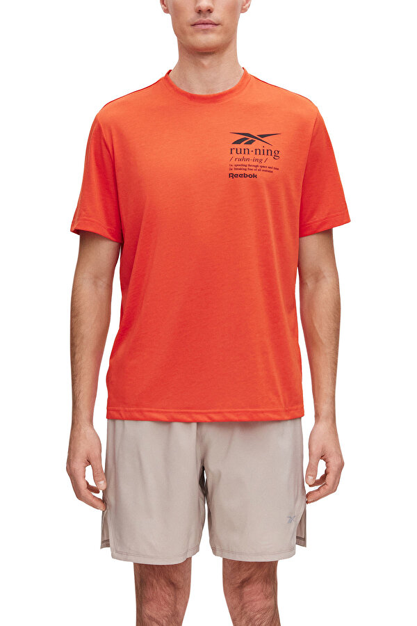 Reebok Run Graphic Ss Tee Красный Мужчина Футболка