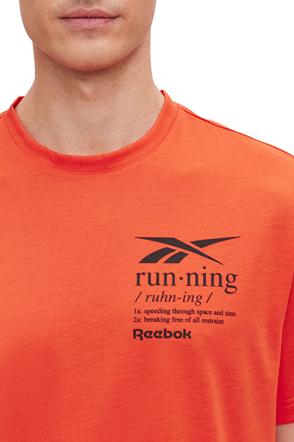 Reebok Run Graphic Ss Tee Красный Мужчина Футболка