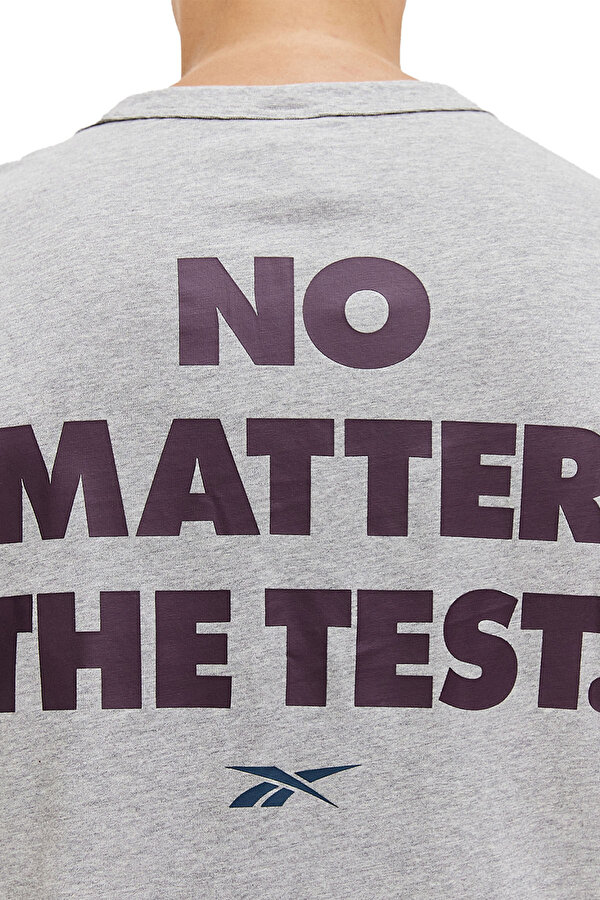 Reebok No Matter The Test Gfx Ss Серый 014 Мужчина Футболка