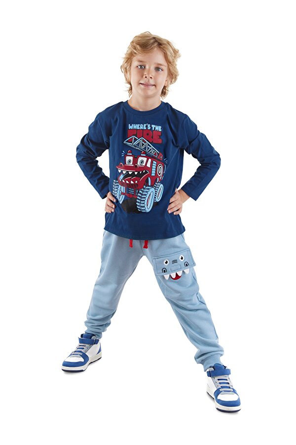 Canavar İtfaiye Erkek Çocuk T-shirt Pantolon Takım