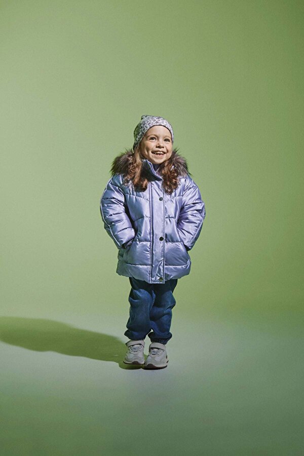 Name It NMFMAGGY PUFFER JACKET1 Mor Kız Çocuk Mont
