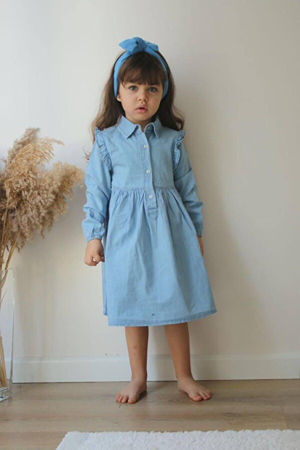 Miniko Kids KIZ ÇOCUK YAKALI KOT ELBİSE