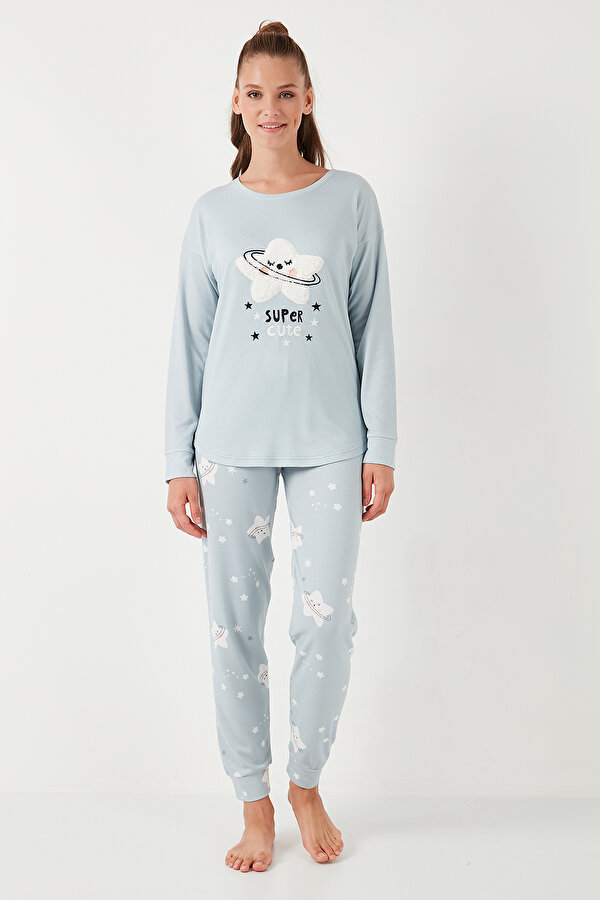 Lela Bayan Pijama Takımı 6095700 AÇIK GRİ