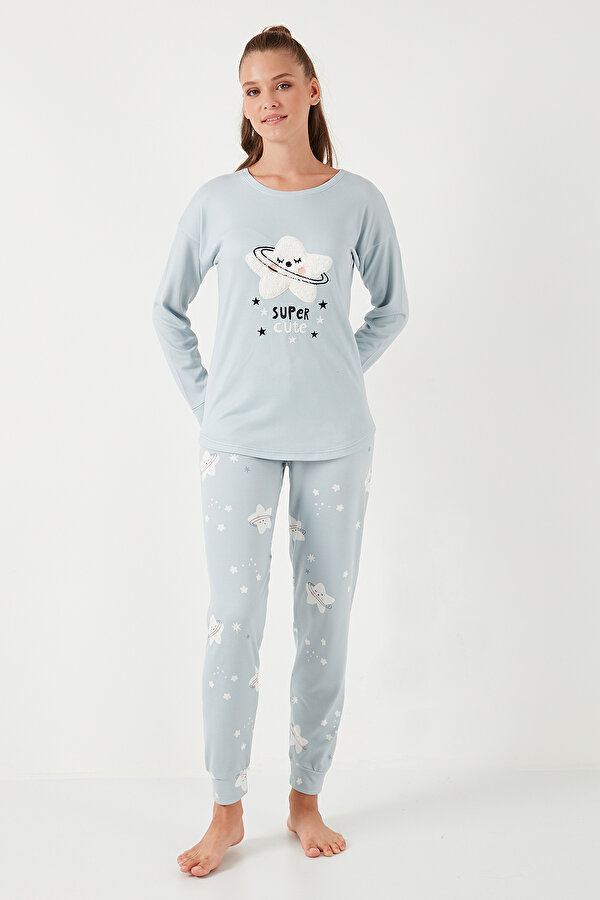 Lela Bayan Pijama Takımı 6095700 AÇIK GRİ