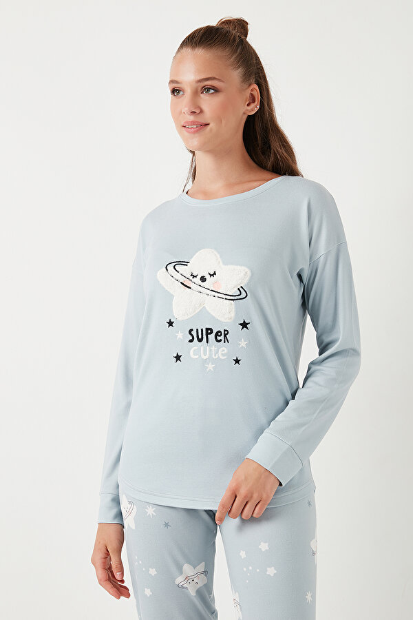 Lela Bayan Pijama Takımı 6095700 AÇIK GRİ
