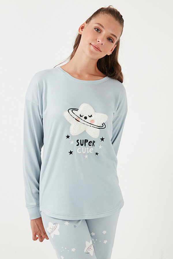 Lela Bayan Pijama Takımı 6095700 AÇIK GRİ