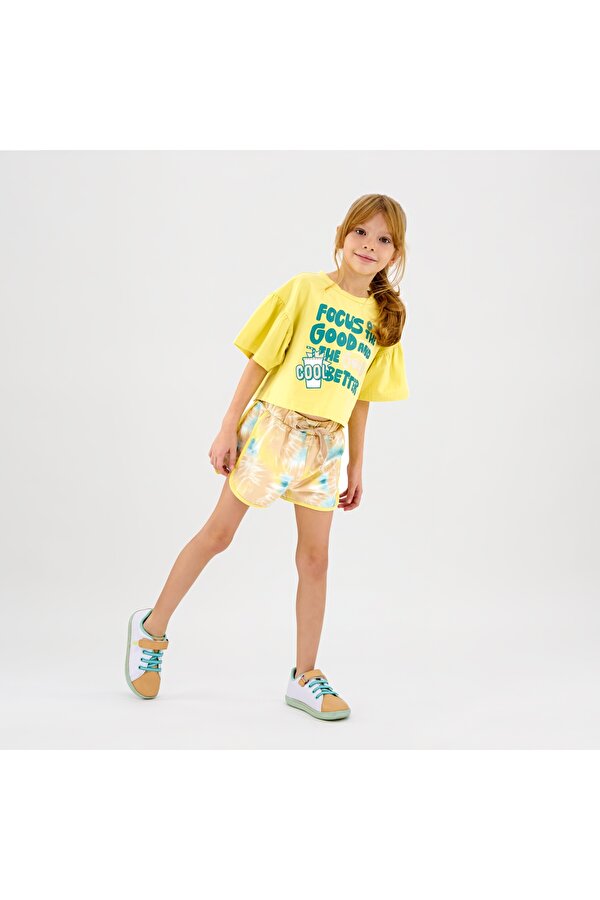 Panço Kız Çocuk Baskılı T-Shirt