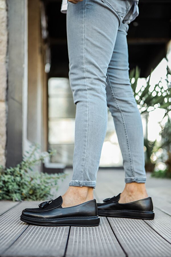 Chekich CH002 CST Loafer Pelle Erkek Ayakkabı SIYAH
