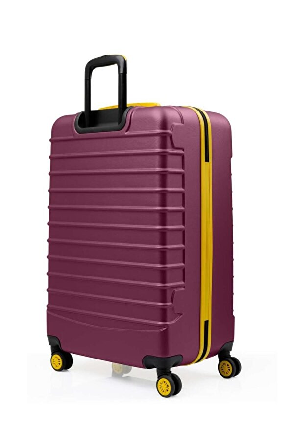 Louisiana Polo Büyük Boy Valiz 4x2 Teker Mor 1168