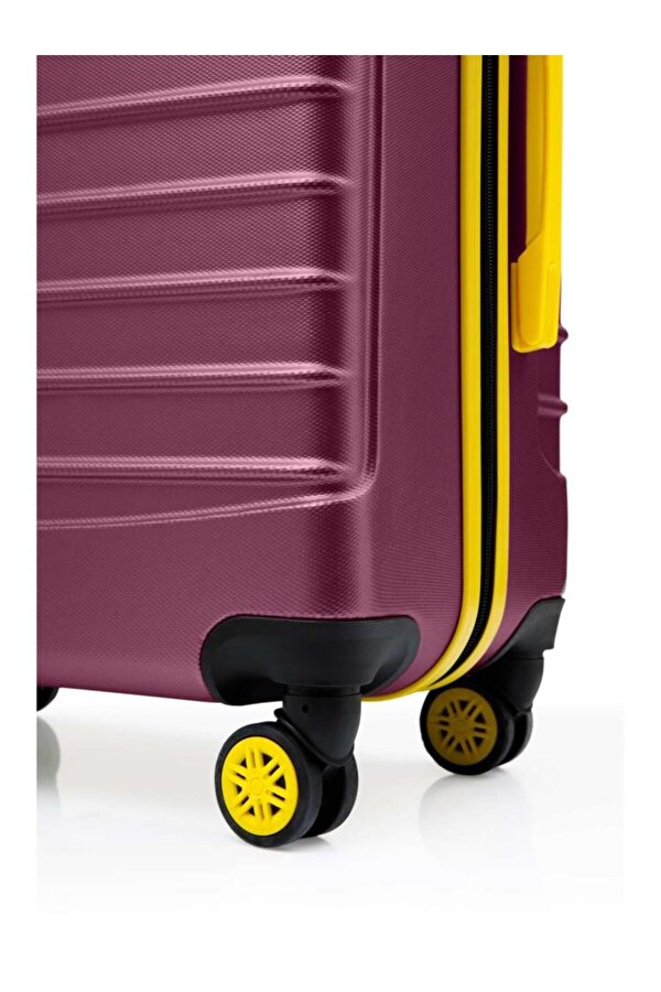 Louisiana Polo Büyük Boy Valiz 4x2 Teker Mor 1168