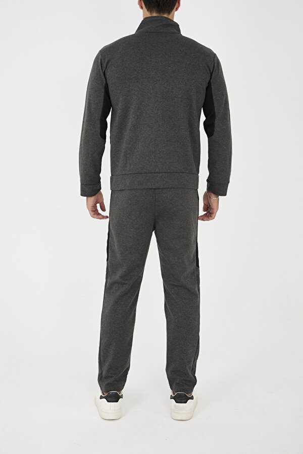 DECAS PEELER Dik Yaka Düz Paça Eşofman Takım - Füme