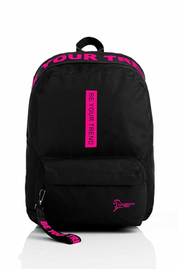 Louisiana Polo Laptop Bölmeli Okul Çantası Be Your Trend Siyah Pembe 1140