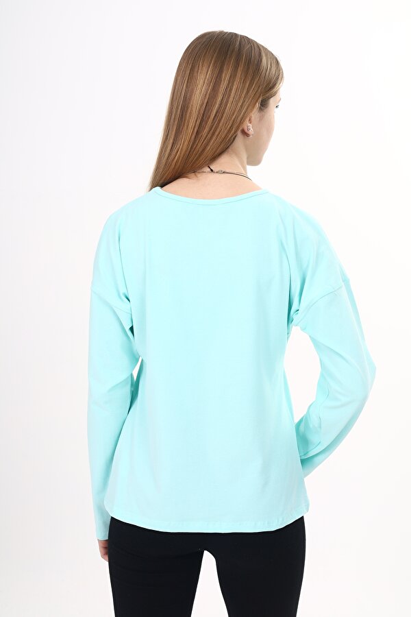 Toontoy Kids Toontoy Kız Çocuk Sweatshirt Shine Varak Baskılı