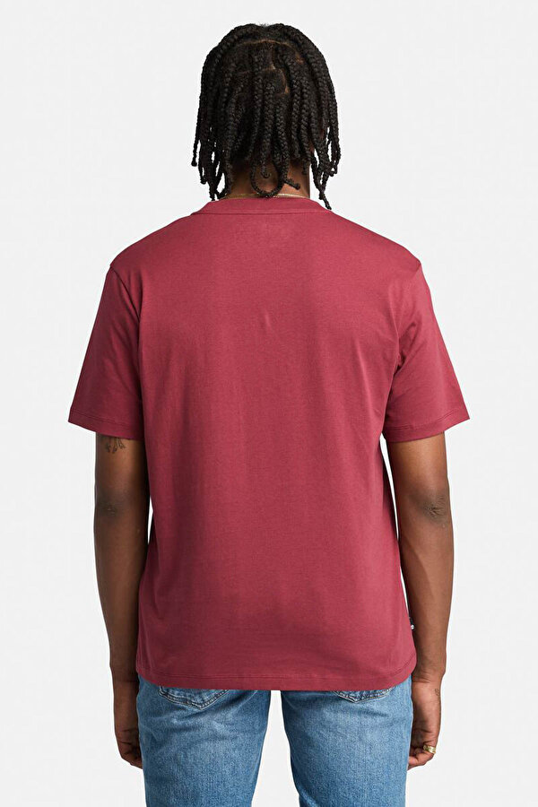Timberland Holiday Front Graphic SS Kırmızı Erkek Kısa Kol T-Shirt