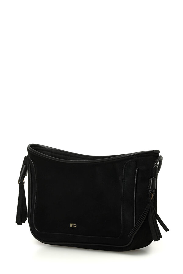 Butigo SUET WESTERN BGT 4PR Siyah Kadın Omuz Çantası