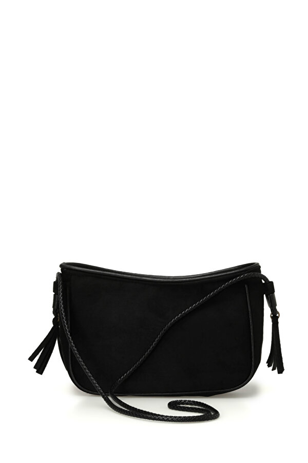 Butigo SUET WESTERN BGT 4PR Siyah Kadın Omuz Çantası