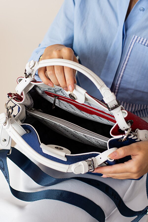 Just Polo Kadın Örgülü Büyük Boy Ayarlanabilir Askılı 4 Gözlü El Çanta Omuz Çanta 4031