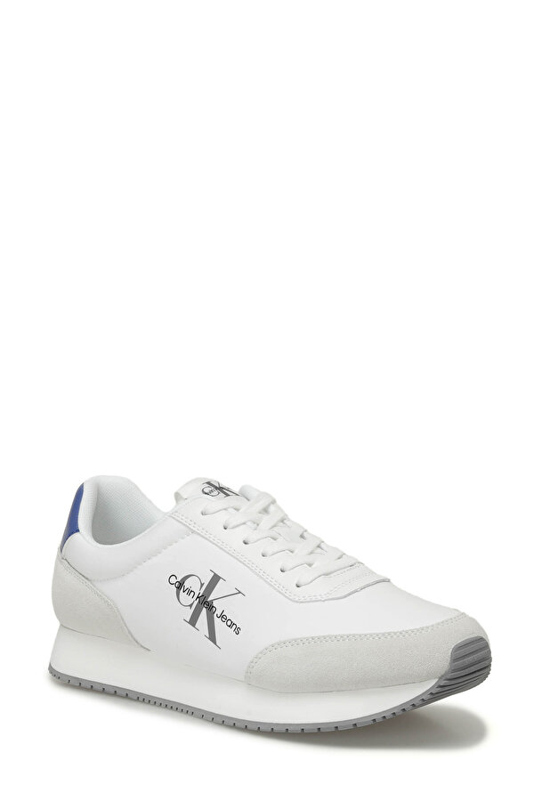 Calvin Klein RETRO RUNNER LOW MIX MTL Beyaz Erkek Sneaker