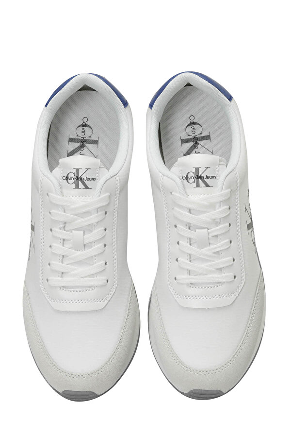 Calvin Klein RETRO RUNNER LOW MIX MTL Beyaz Erkek Sneaker