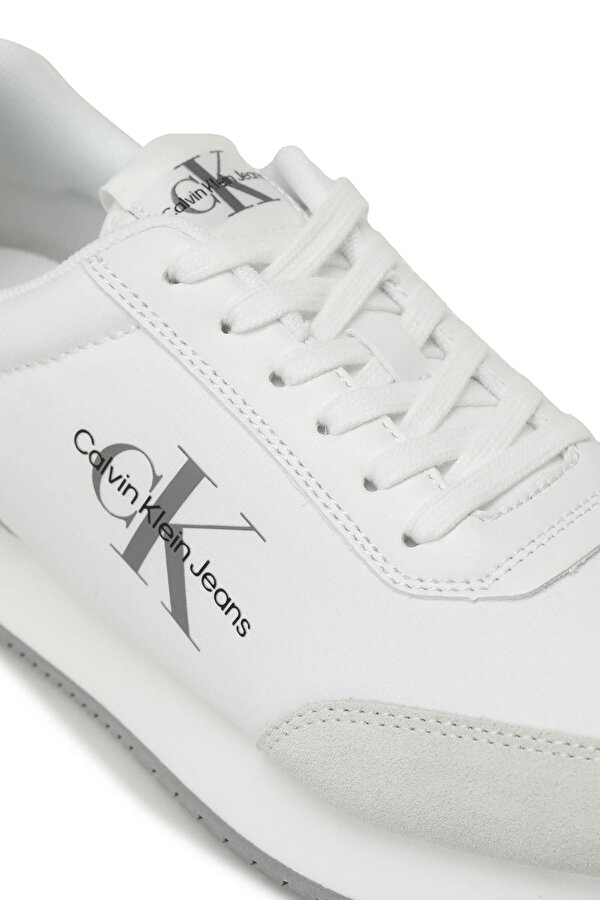 Calvin Klein RETRO RUNNER LOW MIX MTL Beyaz Erkek Sneaker