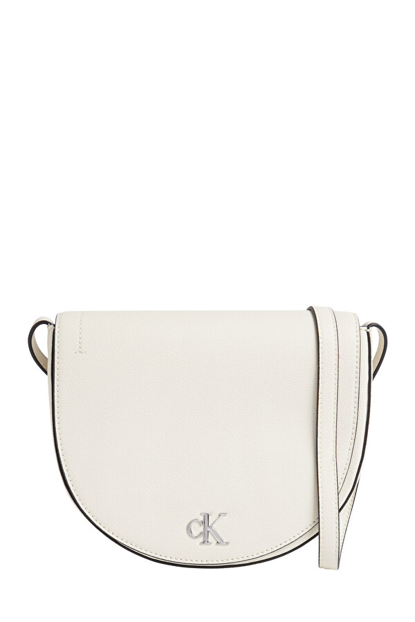 Calvin Klein 'MINIMAL MONOGRAM SADDLE2 Bej Kadın Omuz Çantası