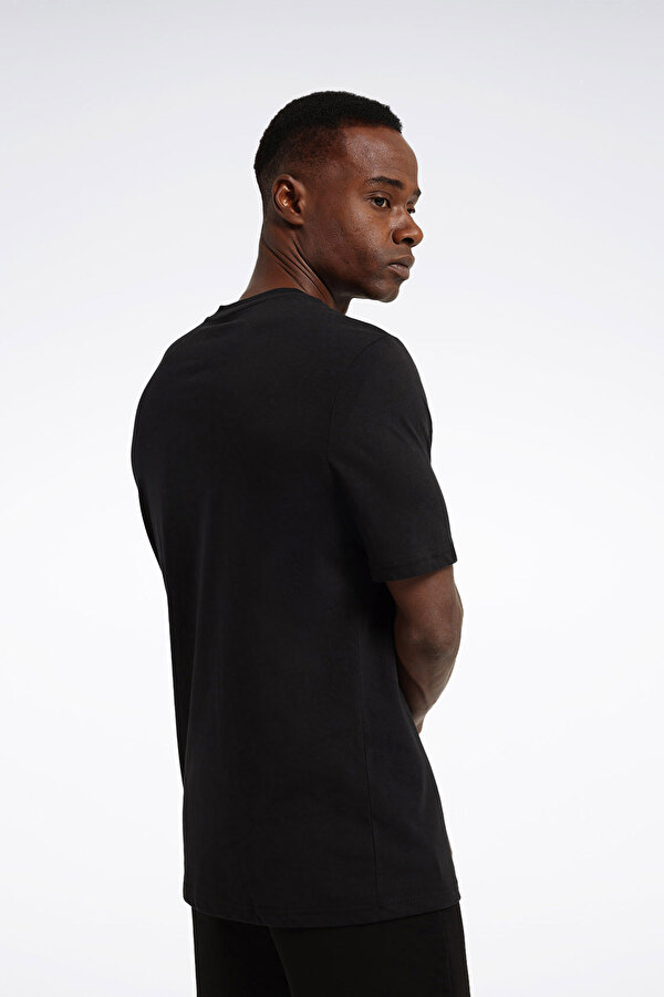 Reebok IDENTITY STACKED Siyah Erkek Kısa Kol T-Shirt