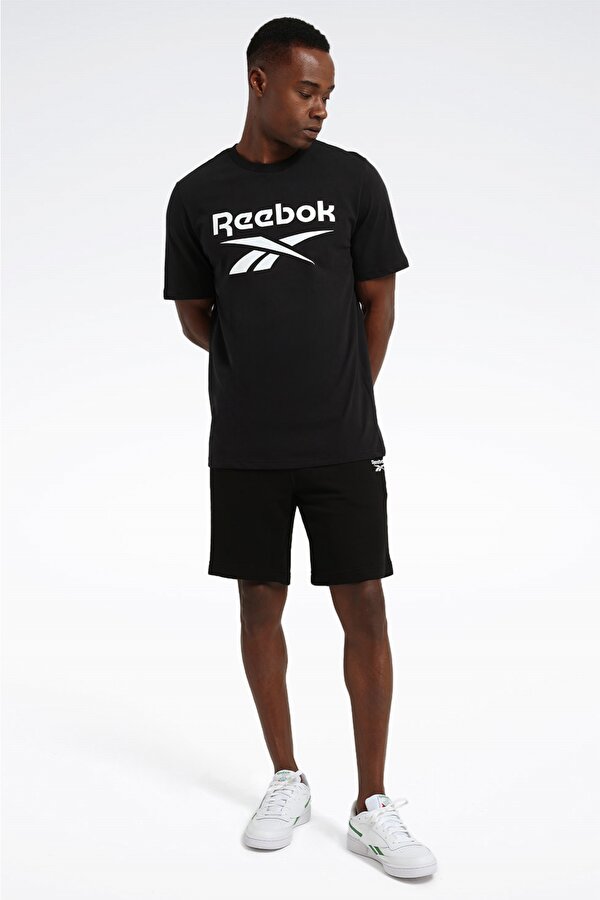 Reebok IDENTITY STACKED Siyah Erkek Kısa Kol T-Shirt