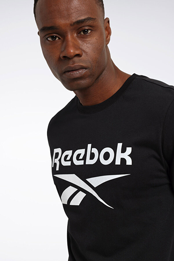 Reebok IDENTITY STACKED Siyah Erkek Kısa Kol T-Shirt