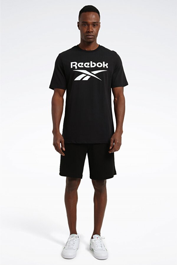 Reebok IDENTITY STACKED Siyah Erkek Kısa Kol T-Shirt