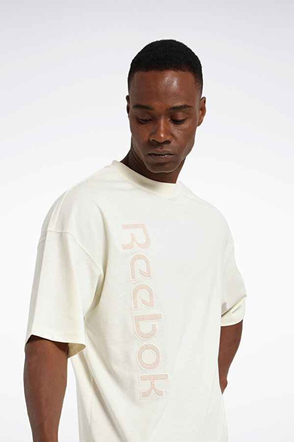 Reebok ARIN TEE Bej Erkek Kısa Kol T-Shirt