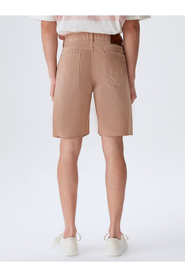 LTB Mateus Yırtıklı Düz Kesim Jean Bermuda