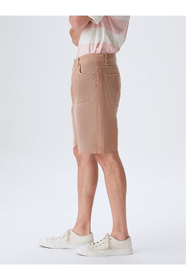 LTB Mateus Yırtıklı Düz Kesim Jean Bermuda